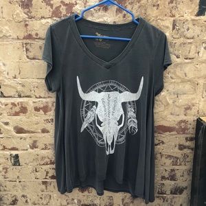Bull skull mumu tee